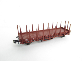 Fleischmann 8256K N DB Open wagen met stalen palen, type/uitvoering Rmrs 31, 2-assig, bruin in ovp