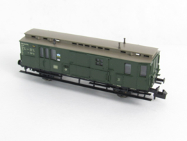 Fleischmann 8070K N DB Bagagewagen met postcompartiment, type/uitvoering PwPosti Pr 11, 2-assig, groen in ovp