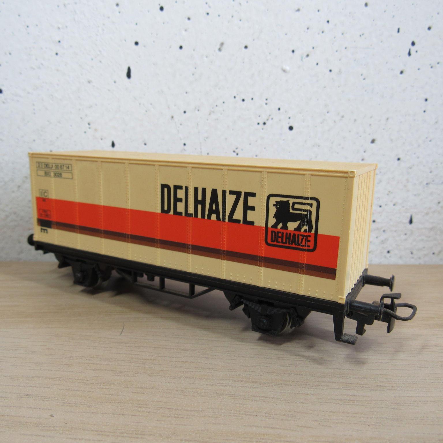Marklin 4481 NMBS Containerdraagwagen (Delhaize) in Vervangende verpakking