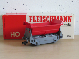 Fleischmann 5501 Kipwagen in ovp (grijs/rood)