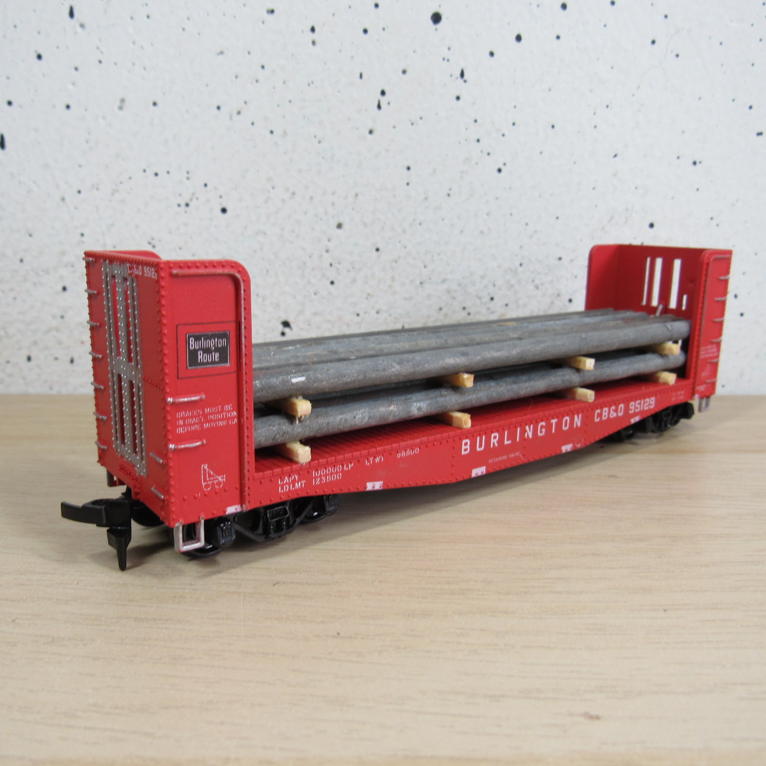 Athearn USA Burlington CB&Q flat car zonder ovp