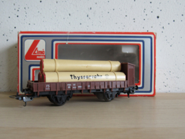 Lima 302811 FS “Thyssenrohr” Platte bakwagen met lading en remmershuisje in ovp