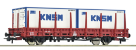Roco 6600152 - Rongenwagen met container KNSM, NS