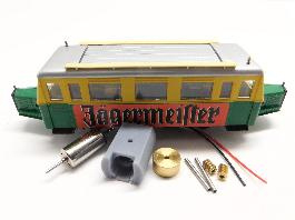 Micromotor HSB008C Bemo H0 / H0e / H0m Wismarer Schienenbus - nieuwe motor met vliegwiel