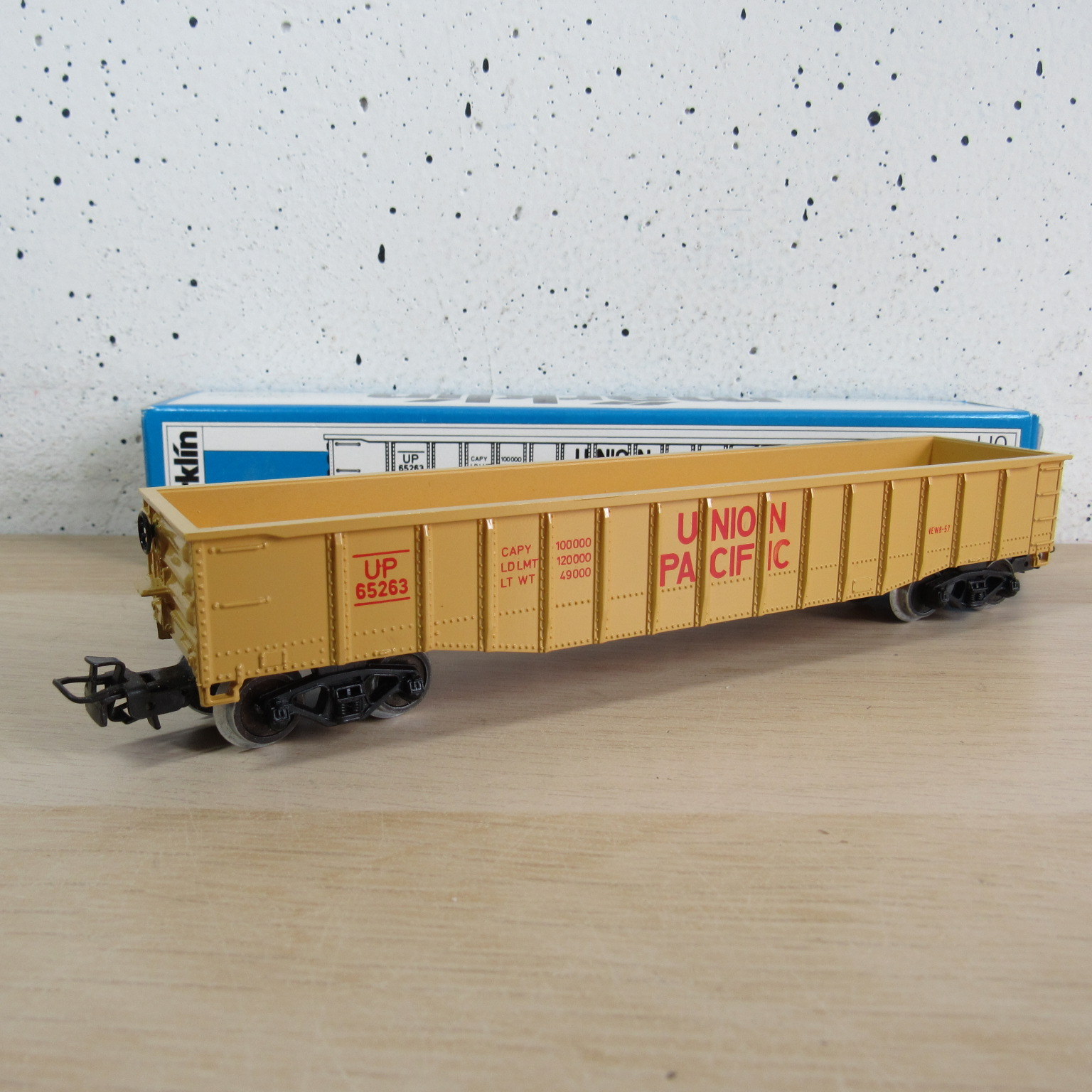 Marklin 4574 Union pacific hoge boordwagen in ovp