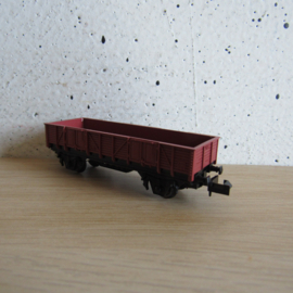 Ibertren 6321 N Renfe Lageboordwagen, 2-assig, bruin in ovp