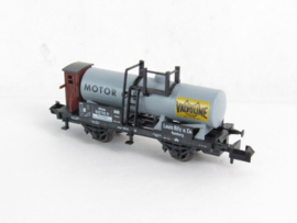 Minitrix 13647 N KPEV Tankwagen met remmen, 2 assen, grijs, 'MOTOROLIE', 'VALVOLINE' in ovp