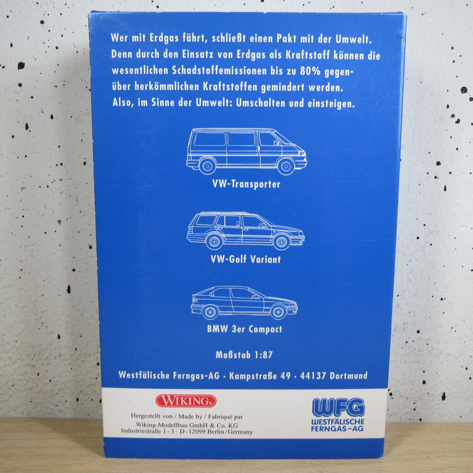 Wiking Volkswagen en BMW WFG auto set in ovp