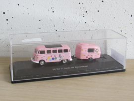 Schuco H0 VW Bus met caravan in ovp