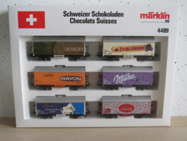 Marklin 4489 SBB “Schweizer Shokoladen” 6-delige goederenwagen set in ovp