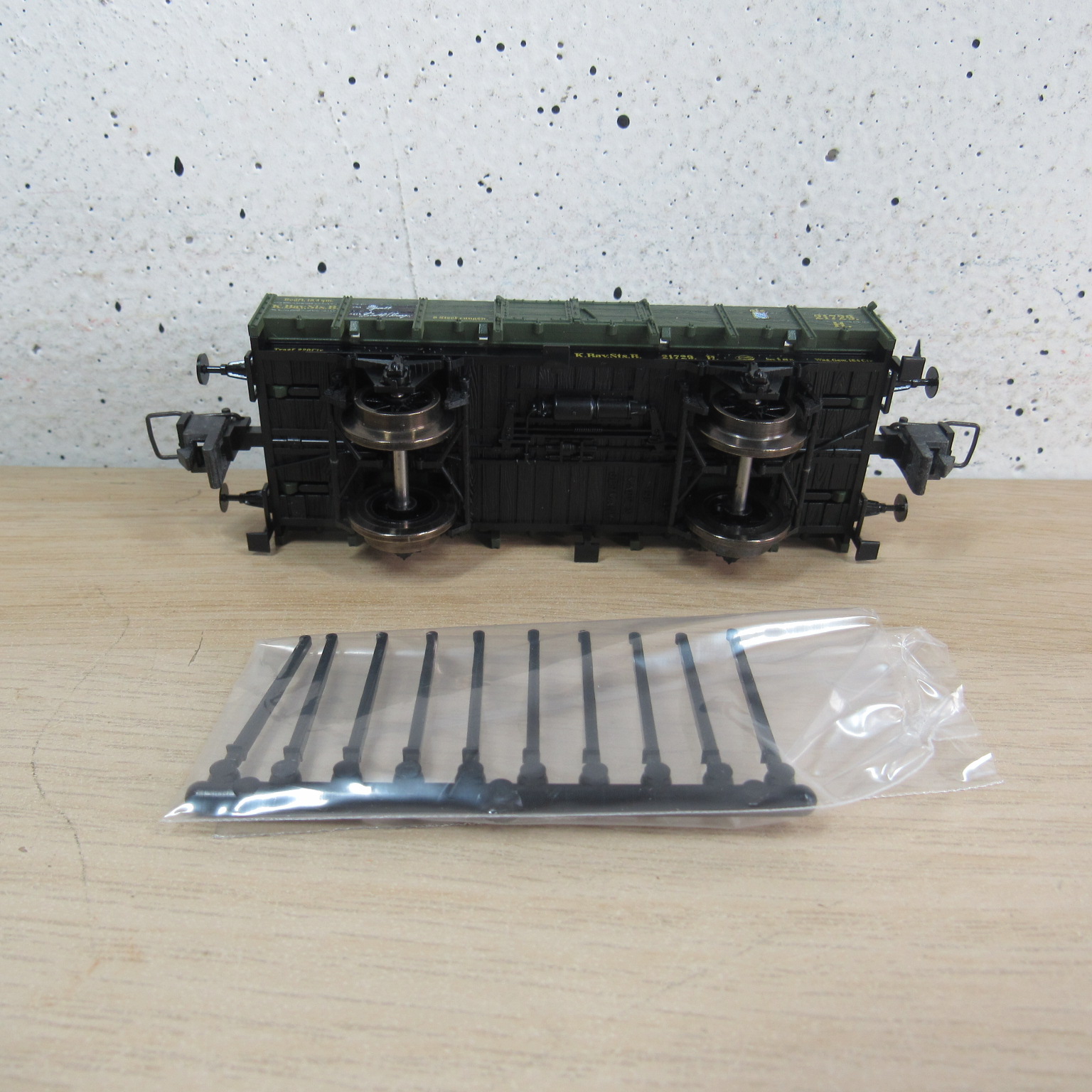 Trix express 53 3440 00 K.Bay.Sts.B platte wagen in ovp