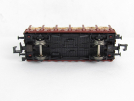 Fleischmann 8202 8701K N DB Open laadbakwagen, type/uitvoering Rr 20, 2-assig, bruin, met dwarsliggende ronde balken in ovp