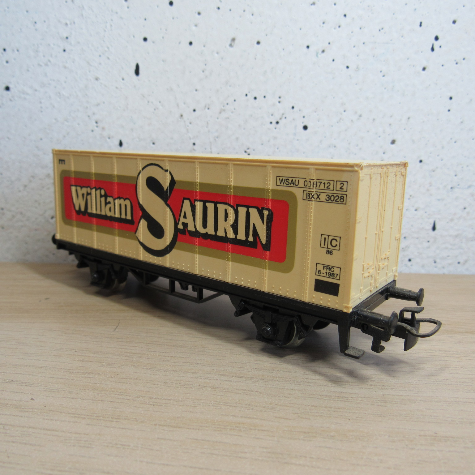 Marklin 4481 Containerdraagwagen (William Saurin) in ovp