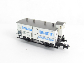 Minitrix 13434 N KPEV bierwagen met remmen, 2 assen, wit 'Bavaria Brewery Hamburg Altona' in ovp