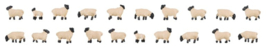 Faller 155906 N zwartkop schapen 20 stuks