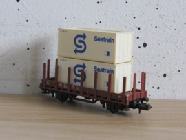 Minitrix N DB Röngenwagen met containers in vervangende verpakking