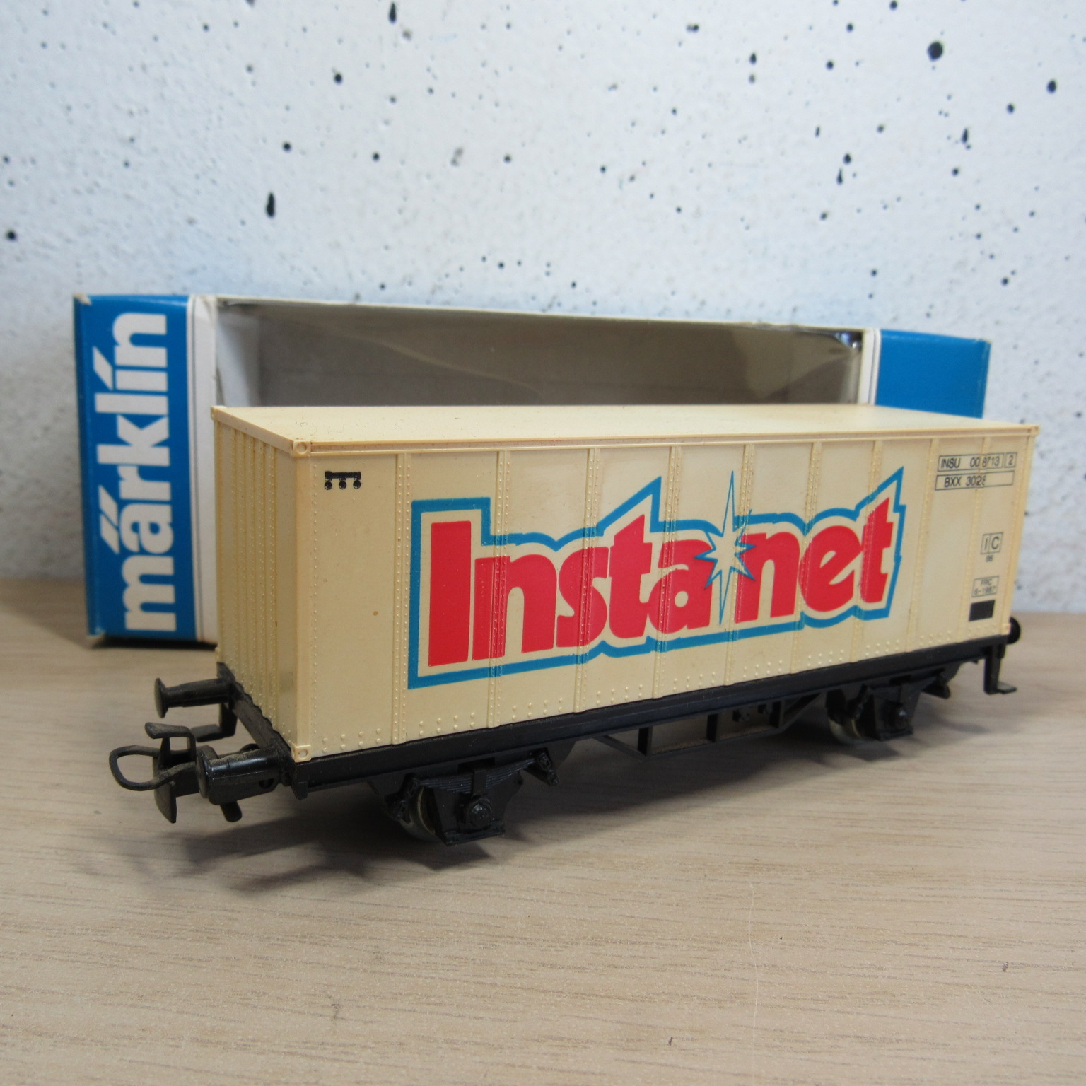 Marklin 4481 Containerdraagwagen (Instanet) in vervangende verpakking
