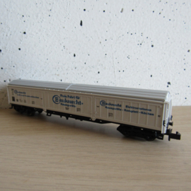 Fleischmann 8389 N DB Schuifwandwagen met grote capaciteit, 4-assig, wit, 'Bauknecht' in ovp