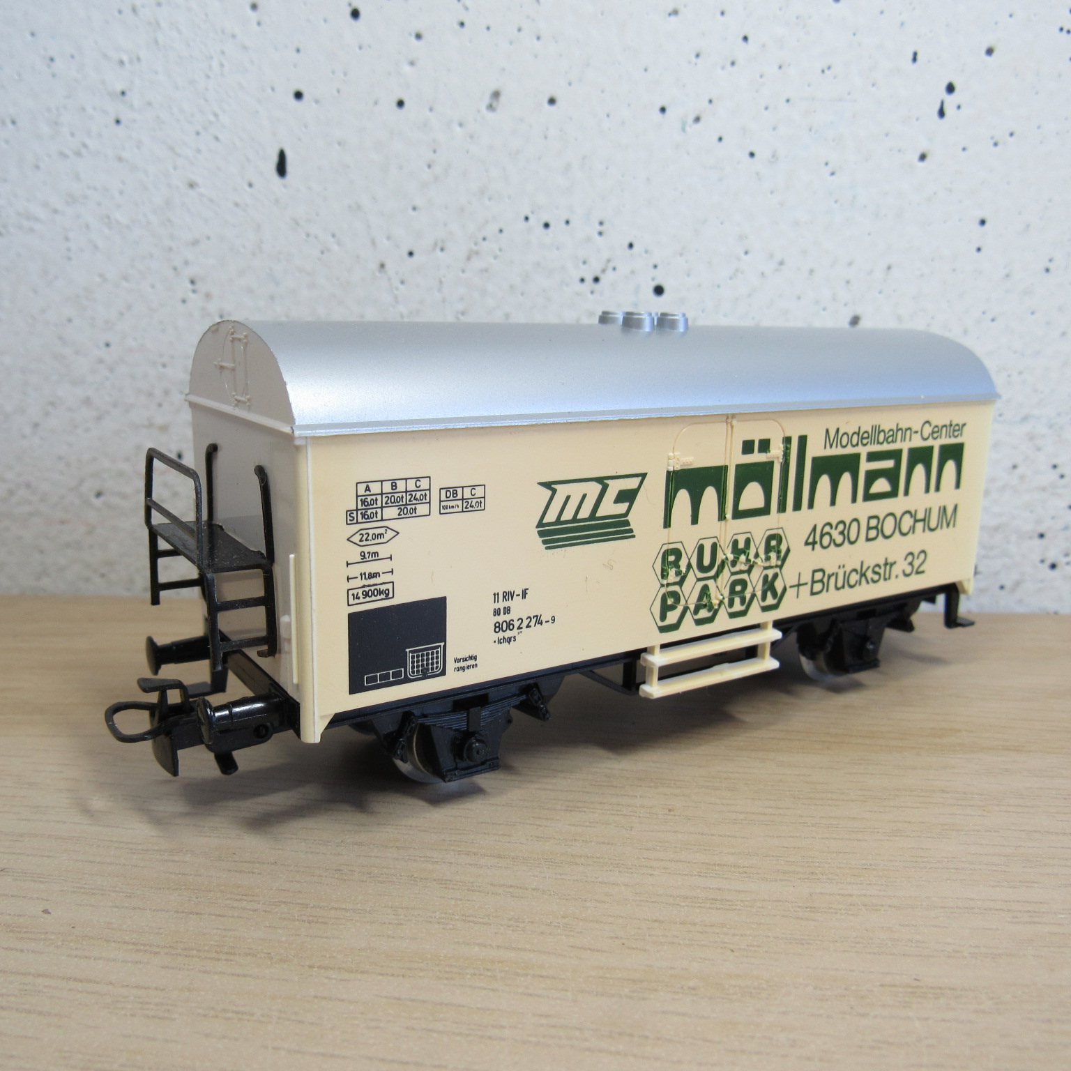 Marklin 4415 DB Gesloten goederenwagen (koel) (Möllmann) in Vervangende verpakking