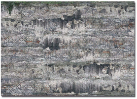 Busch 7415 Decoratieplaat (2 stuks) Verweerde industriële stenen muur