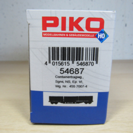 Piko 54687 NS Sgnss draagwagen beladen met 3 containers