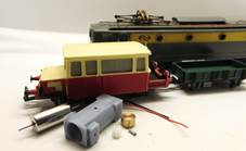 Micromotor HJ001C Jouef NS 1300, Renfe CC 7600, SNCF 141 P Mikado, 141 R, 241 P, 2D2 5500, 2D2 9100, 4-6-2 K, BB 66000, BB 67000, BB 9200, CC 1800, CC 21000, CC 40100, CC 6500, CC 70000, CC 7100, CC 72000