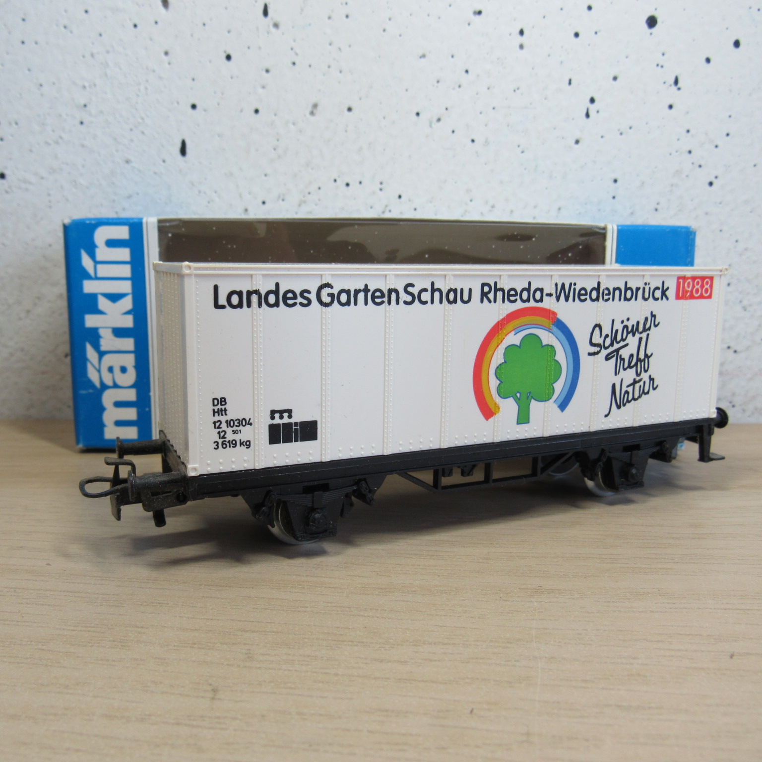 Marklin 4481 Containerdraagwagen (LGS R-W 1988) in vervangende verpakking