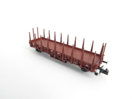 Fleischmann 8256K N DB Open wagen met stalen palen, type/uitvoering Rmrs 31, 2-assig, bruin in ovp