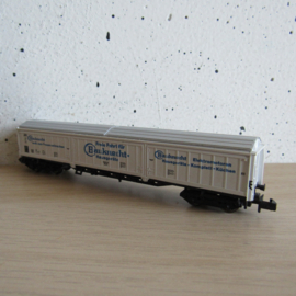 Fleischmann 8389 N DB Schuifwandwagen met grote capaciteit, 4-assig, wit, 'Bauknecht' in ovp