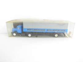 Albedo-Forkel H0 115 Württembergische metallwarenfabrik vrachtwagen met huif in ovp
