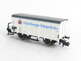 Fleischmann 834601K N DB (bierwagen), 2-assig, wit, `Würzburger Bürgerbräu` in ovp