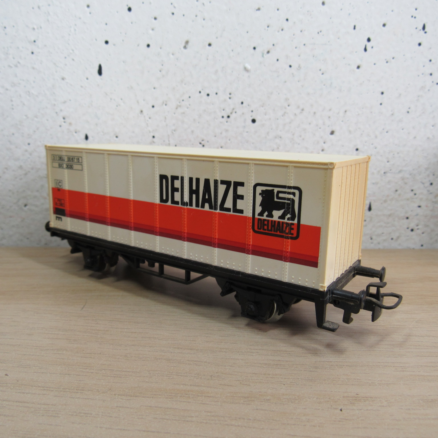 Marklin 4481 NMBS Containerdraagwagen (Delhaize) in Vervangende verpakking
