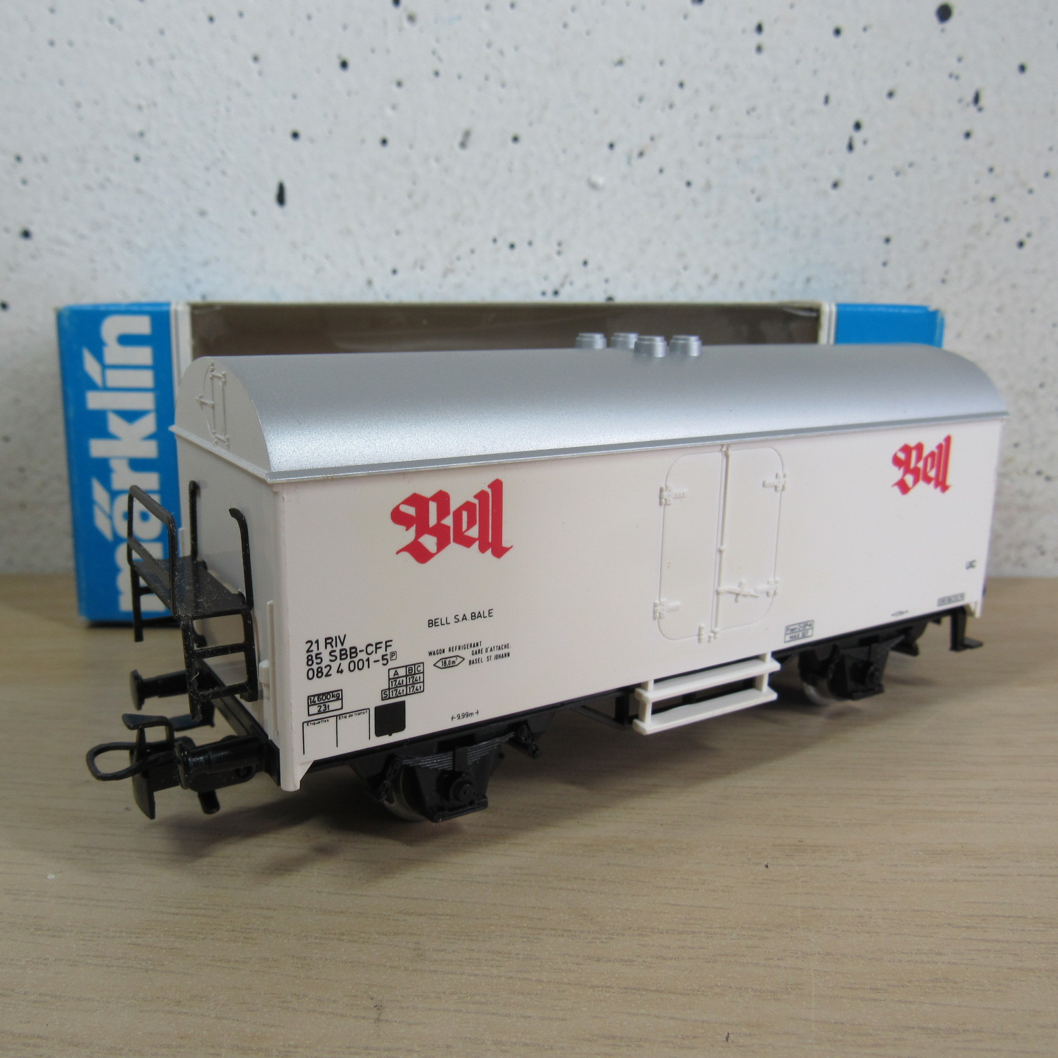 Marklin 4415 DB Gesloten goederenwagen (koel) (Bell) in Vervangende verpakking