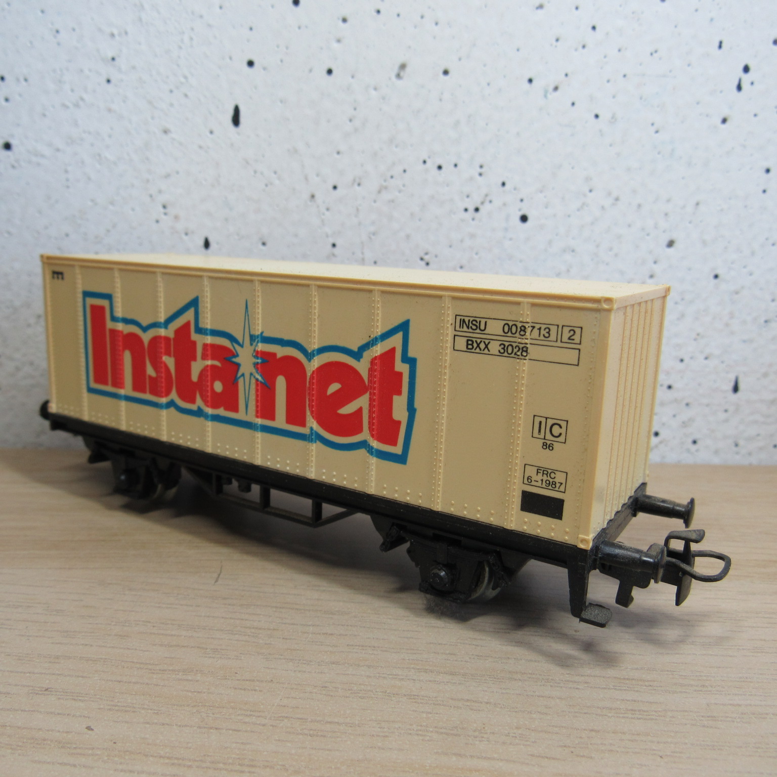 Marklin 4481 Containerdraagwagen (Instanet) in vervangende verpakking