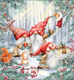 Gnomes snowy forest nr115