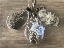 Hangers met gedroogde bloemen Naturel