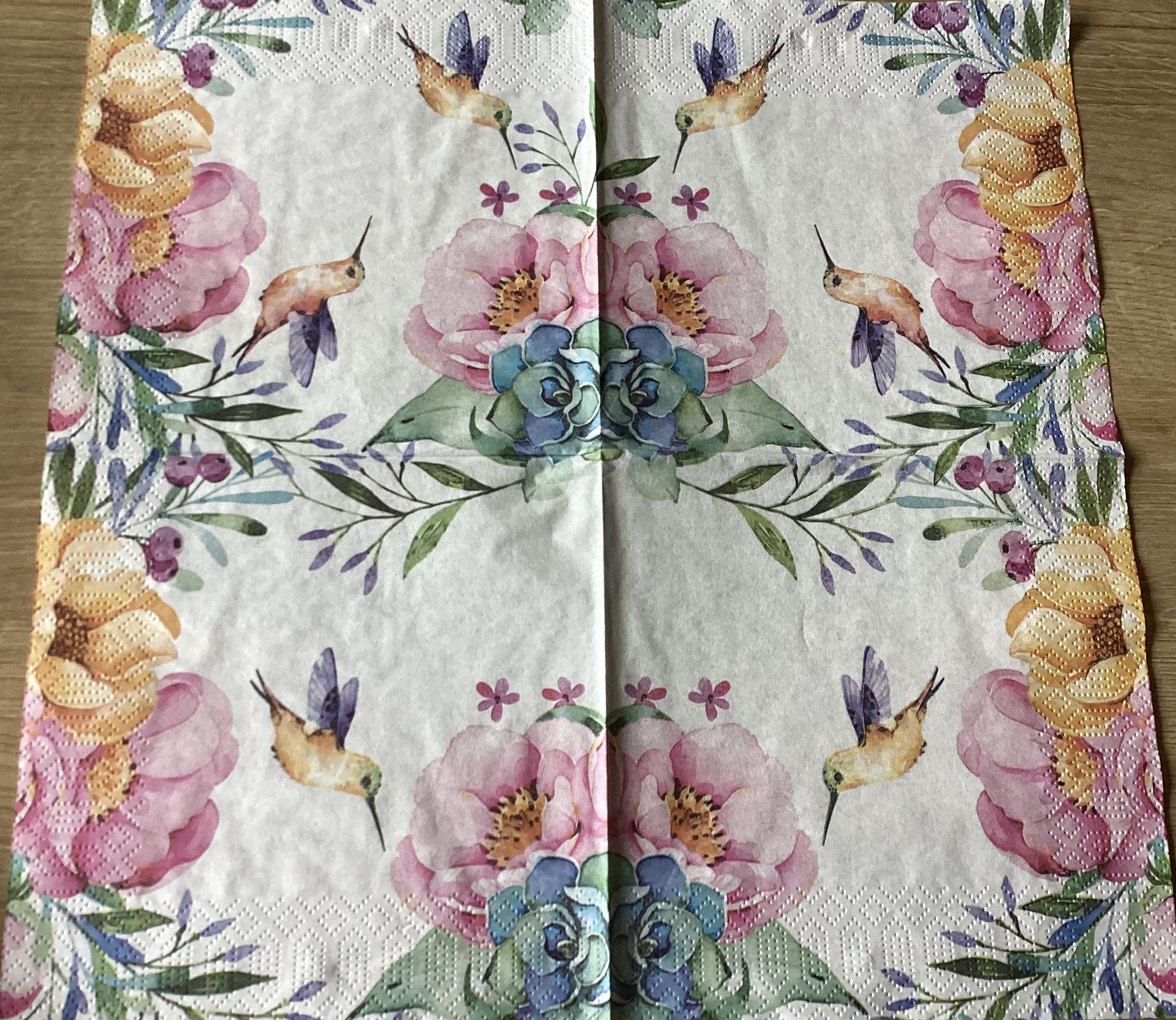 Bloemen en kolibrietjes