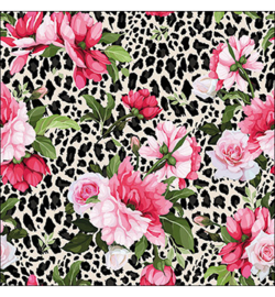 Roses on leopard print nr126