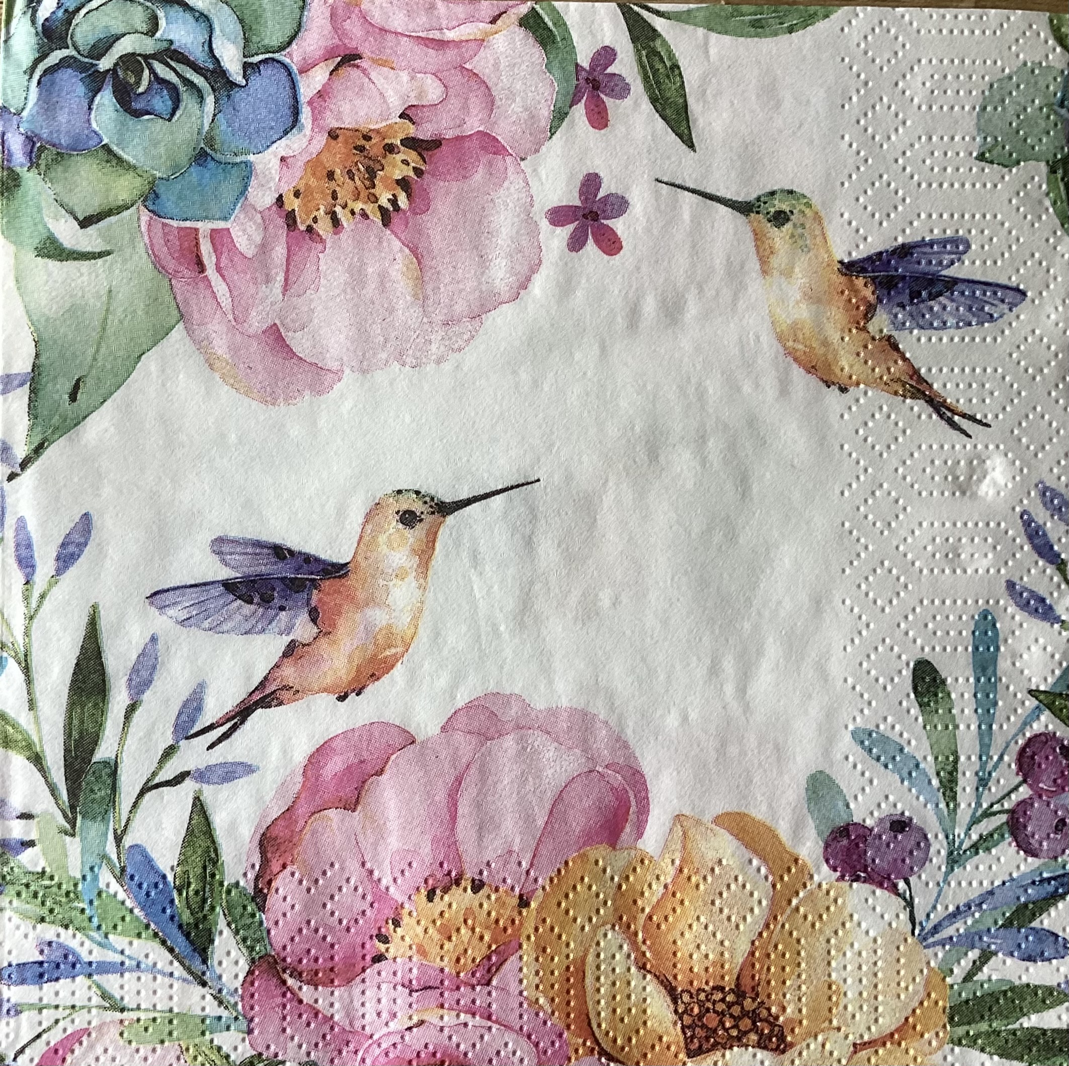 Bloemen en kolibrietjes