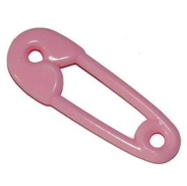 Roze veiligheids speld ,12cm