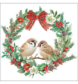 Sparrows in wreath nr.171