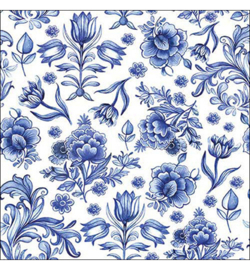 Delfts blauw bloemen N.133