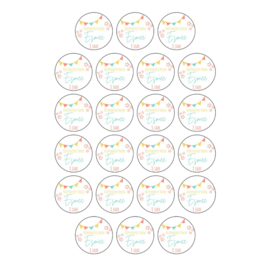 Trakteren persoonlijke stickers | Sterretjes