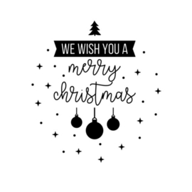 Eenmalige sticker | We wish you a merry christmas