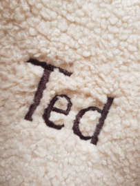 Mopperkontjes - Teddy rugtas | Ecru naturel (met naam)
