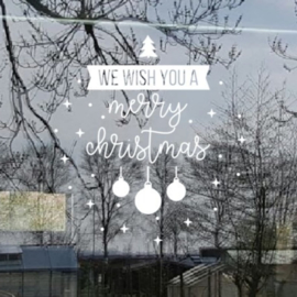 Eenmalige sticker | We wish you a merry christmas