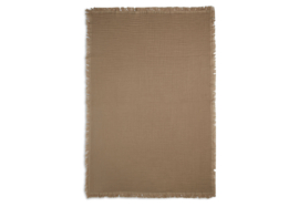 Jollein - Ledikant deken 120x120cm | Muslin fringe biscuit