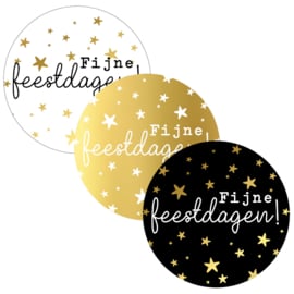 Sticker | Fijne feestdagen mix (9 stuks)