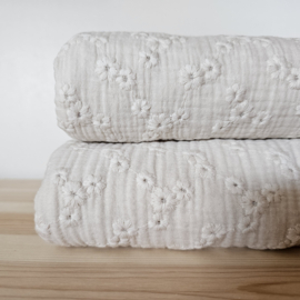 Swaddle - Broderie flowers | Ecru