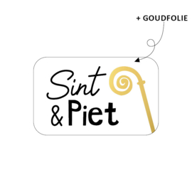 Sticker | Sint & Piet - rechthoek (10 stuks)